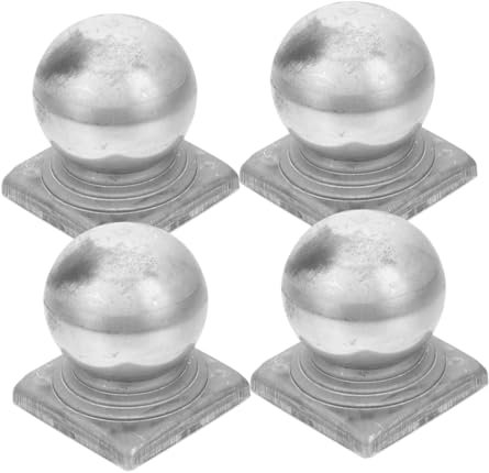 ANDRESLAD 4 Stück Metall Pfostenkappen Quadratisch 100x100mm Witterungsbeständig Zaunpfostenabdeckung Schutzkappen Für Eisenpfosten Und Geländer