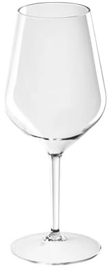 Generico 6 Bicchieri Calice Wine Cocktail in TRITAN infrangibile| VARI COLORI | bicchieri vino resistenti, infrangibili, colorati e riutilizzabili (Trasparente)