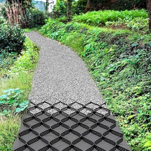 5,1 cm Geogrid Auffahrt Kies Bodengitter 9 m Durchlässige Pflastersteine Gitter für Verstärkung Terrasse Weg Stabilisator für Kies Auffahrt