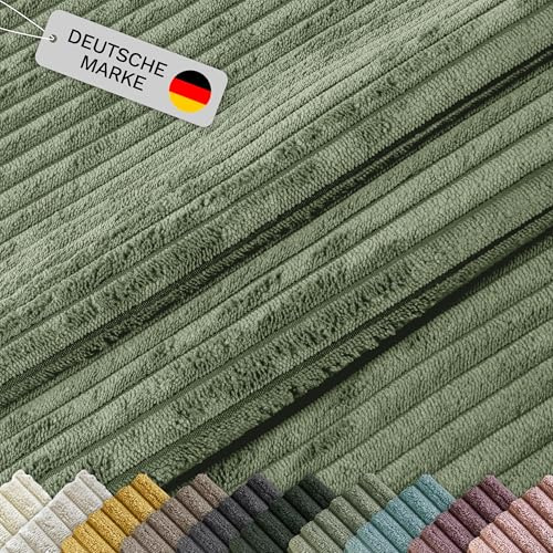 Lycce Tissu en corduroy vendu au mètre | 35 000 cycles d'abrasion | Respectueux des animaux et résistant aux rayures | 1 m linéaire x 1,40 m de large Tissu d'ameublement pour meubles, housses de