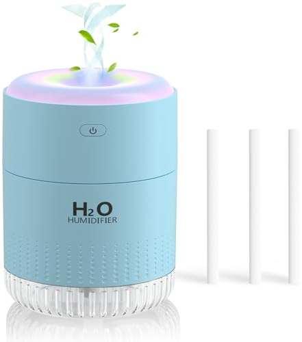 SZO Mini umidificatore colorato, ricaricabile tramite USB, 4 modalità, super silenzioso, per camera da letto, adatto per viaggi, ufficio, famiglia - verde