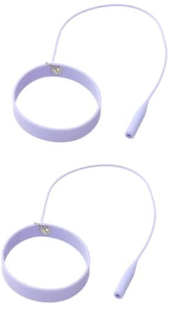 Vaguelly 2 Pièces Bracelet silicone pince à épiler extension de cils pince à épiler protège cils fouetter applicateur de cils de maquillage bracelet de poignet Gel de silice Violet,mauve