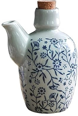 GLJTUO Öl- Und Essigspender, Olivenölspenderflasche, Öl- Und Essig-Menage, Ölspender Aus Keramik Im Japanischen Stil, Essigspender Zum Kochen,