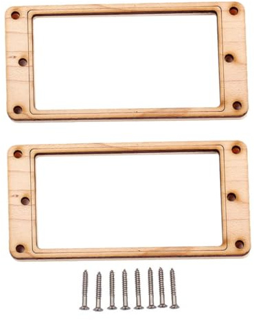 Yardwe 2stücke Tonabnehmerring Ahornholz-kunststoff Gitarre Mit Schrauben Humbucker-rahmen Doppelspulen-tonabnehmerring Befestigungsring Ersatz Für Kaputte Oder Alte Tonabnehmerringe