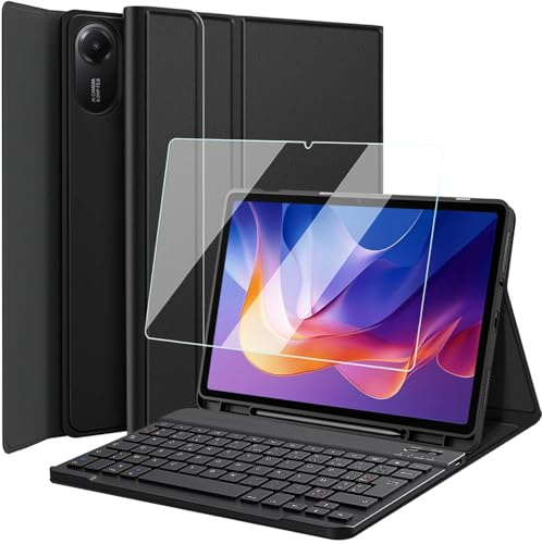 Nanhent Clavier Coque pour Xiaomi Redmi Pad 2 (11 Pouces) 2025 Tablette, AZERTY Français Amovible Bluetooth sans Fil Clavier Étui Housse avec Protection écran