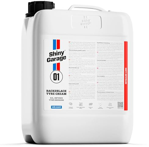 SHINY GARAGE Back2Black Tyre Cream 5 L | Hydrophober Reifendressing mit SiO₂, Satin-Finish & UV-Schutz