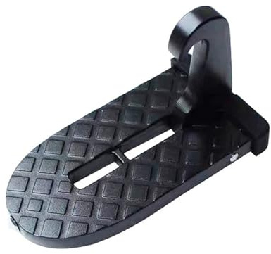 voiture support pied Crochet de verrouillage Pédale de pied Alliage de sécurité pour voiture Porte-bagages de toit de voiture pliable Marchepied de porte de voiture marchepied voiture(Black)
