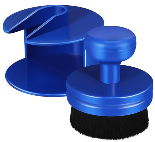 IWOWHERO Cepillo Aplicador de Abrillantador de Neumáticos Cerdas Negras Suaves Mango Ergonómico y Diseño Compacto Cepillo para Limpieza y Detallado de Llantas de Coches y Vehículos