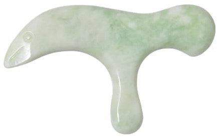 QUMIIRITY Barra de Masaje de Pies de Jade Natural Herramienta Manual para Acupuntura y Alivio Muscular Dispositivo de Masaje Portátil para Cuidado y Relajación del Pie