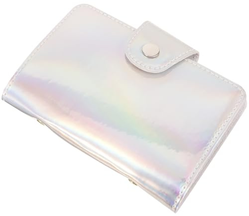 Beavorty Paquet à Plaques de Nail Art Facile à Ouvrir et Fermer en Plastique Argenté Compartiments pour Cartes Rangement des Accessoires de Stamping