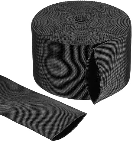 QUARKZMAN Gaine Protectrice en Nylon 2.4 ID 26FT Enveloppe De Câble Protection De Tuyau Hydraulique pour Cordage De Soudure Torche Tig Tuyau Hydraulique, Noir