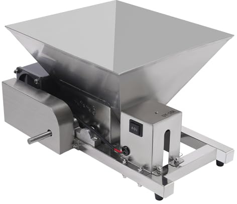 SICHENSH 4L Obstmühle Elektrisch, Obst Brot Zucker Brechmaschine, Edelstahl Traubenmühle, Kommerzielle Fruchtbrecher mit rutschfeste Füße, Zerkleinerungsmaschine für Fruchtpüree und Brei