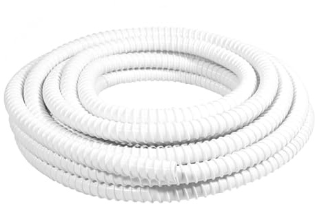 Tubo per condensa Ø 16 mm, 5 m, in PVC, resistente ai raggi UV, tubo di scarico per aria condizionata, taglio e liscio, tubo universale per impianti di condensa, per impianti di climatizzazione