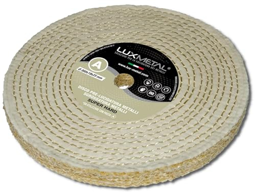Lux Disco de Pulido de Metales en Sisal Algodón Super Duro 300 mm Discos para Pulir Aluminio Desbaste Metales Acero Inoxidable Rueda Pulido Aluminio Pulidora Muela Elimina Arañazos Pule Latón Cobre