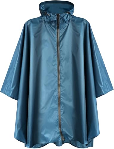 ANYOO Impermeabile Poncho Mantella Pioggia Donna Leggero e Portatile Impermeabile con Cappuccio, Ideale per Campeggio all'aperto Escursionismo Sopravvivenza