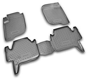 Element Gummimatten Set passend für Mitsubishi Pajero Sport | 2008-2016 | 100% passgenaue Auto Fußmatten, robuste Universal Fußmatte Auto, Gummimatten Auto, Auto Fussmatten Gummi, Auto Gummimatten