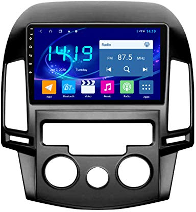 Flower-Ager per Hyundai I30 2006-2011 Android10 Auto Dvd Radio Lettore Multimediale Navigazione GPS per Bluetooth Car Stereo Car Multimedia Radio WiFi Internet Support,Manual