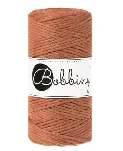 Bobbiny Corde Macramé Peignée Regular 3mm (Terracotta) 100m