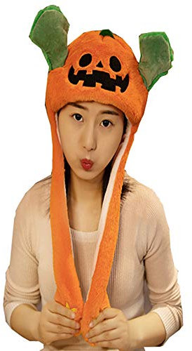 YEKEYI LED Kaninchenhut Ohr beweglicher Springhut Lustiger Hase Plüsch Hut Kappe Cosplay Weihnachten Party Urlaub Hut