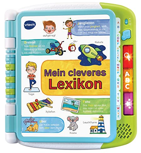 VTech Mein cleveres Lexikon – Sprechendes, interaktives Lexikon zum Erweitern des Wortschatzes und Entdecken von Buchstaben und Lauten – Mit Musik – Für Kinder von 3-6 Jahren