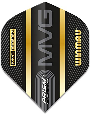 WINMAU Prism Delta Michael Van Gerwen MvG Trilogy Extra Dicke Dart-Flüge - 1 Satz pro Packung (insgesamt 3 Flüge)