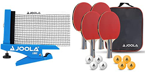 JOOLA Tischtennisnetz Libre- Outdoor Tischtennisnetz-Garnitur für Freizeitsport - Klemmtechnik & Unisex – Erwachsene Tisch Tennis-Set-54825 Tennis-Set, mehrfarbik, One Size
