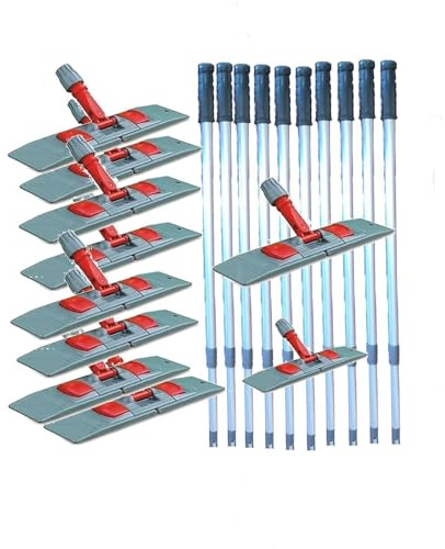 maxxi4you 10 x Klapphalter mit Teleskopstiel für Wischmopp Bodenreinigung Mopp 40 cm