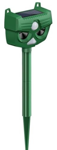 Ultrasonic Pest Repeller, PIR Motion Detector & Alarm, Louder Warning Sounds for More Effective performance, Waterproof Pest Control for Rat, Fox, Cat, Squirrel, Mole, Dog, Birds (High Performance)