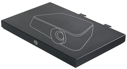 celexon tiroir électrique Laser TV Noir 39,5-68,5x5,7x62cm | Support motorisé pour projection ultra courte focale, commande trigger du vidéoprojecteur et de l'écran, pour meuble
