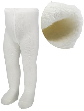 bistyle Baby Mädchen Frottee Strumpfhosen Weiche | Bio-Baumwolle Leggings Kinder Thermo Warme Strumpfhosen mit Anti-Rutsch-Sohle Neugeborene | Warm Tights für Mädchen