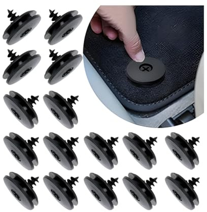 Adunsiaoto 16 Stücke Auto Fußmatten Clip, Universal Auto Fussmatten Fixclips, Auto Anti-Rutsch-Teppich Schnalle, Auto-Bodenmatten-Clips, Autos Halter Teppich Schnalle Drehung Kunststoff Clip