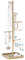 Lolalet Porta Collane Orecchini Braccialetti Organizer Gioielli, Porta Gioielli da Tavolo, Portagioie a Forma di Torre con Vassoio per Donna -Oro