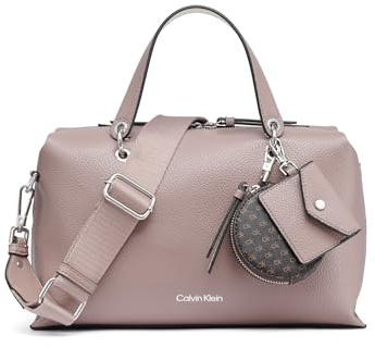 Calvin Klein Damen Cali Satchel, Cocoa/Cherub White