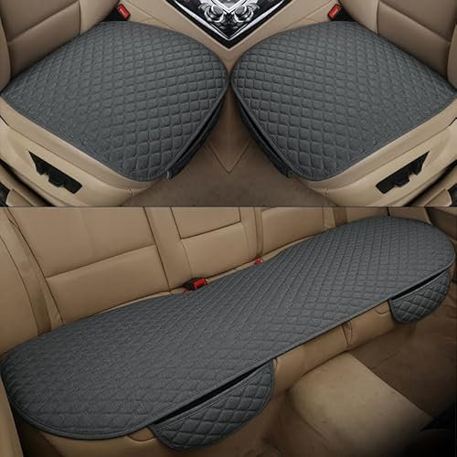 ZXHHXEB Autositzbezüge Sitzschoner für Mercedes Vito V Klasse W447 Auto Sitzbezüge Sets Wasserdicht Rutschfester,Autositzkissen Innenraum Zubehör,Front and Rear (Without backrest) 3 Pieces-Grau