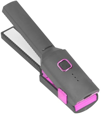 Mini Plancha de Pelo, Plancha Plana Inalámbrica Portátil para Uso en Viajes, Plancha de Pelo Pequeña Recargable USB C con Protección contra Quemaduras y Calor de Doble Capa