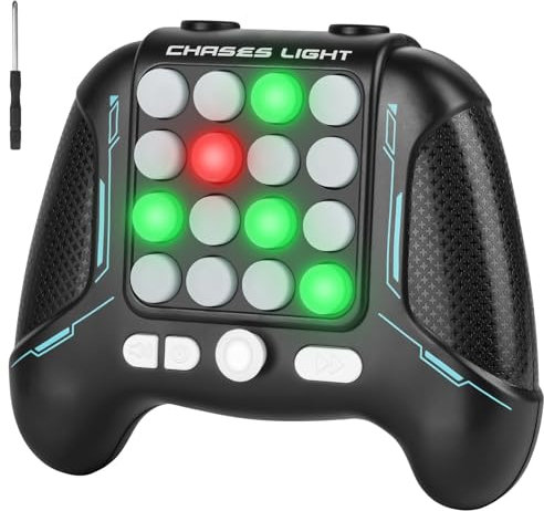 Ainiv Fast Push Game Fidget Leksakshandtag, 5 lägen Uppgradering Flash Quick Press Games Pro för barn, Handhållen Pedagogisk Spelkonsol Leksaker för barn 6 7 8 9 år, svart