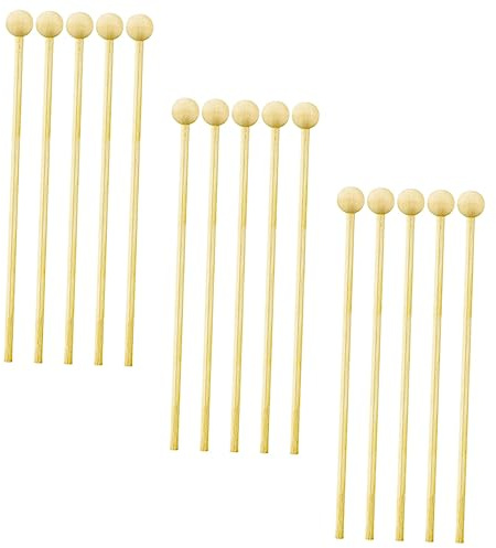 PRETYZOOM Palitos de Madera para Piruletas con Bola Ideales para Sostener Dulces Pequeños y Cake Pops 50 Material Sintético en Fiestas y DIY