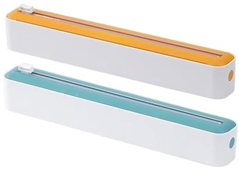 Distributeur Et Coupe-film Étirable, Distributeur De Film Étirable Avec Coupe-film, Distributeur De Support 2 En 1, Distributeur De Film Étirable En Aluminium Et Coupe-film Coulissant(2pcs a,Regular)