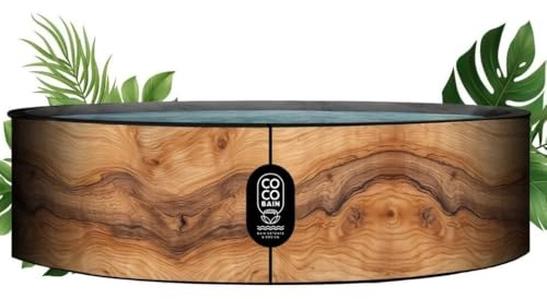 Coco Bain Piscine Aruba - Piscine Hors Sol 250cm de diamètre - 2700Litres - Imitation Bois Véritable