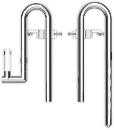 FZONE Stainless Steel Lily Pipes, Upgraded Outflow with Surface Skimmer and Detachable 4.3 Extension Pipe 1/2 ID (12mm)
