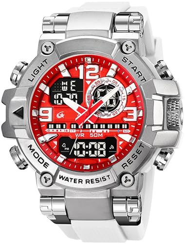 findtime Armbanduhr Herren Groß Sportlich Digitaluhr wasserdichte Robuste Outdoor Uhr für Männer Jungen Jugendliche Sportuhren LED Alarm Doppelzeit