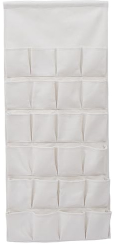Tyg adventskalender med fickor 24 dagars omönstrad adventskalender med fickor 80 x 43 cm vägghängd återanvändbar gör-det-själv 2024 för hemmakontor skola