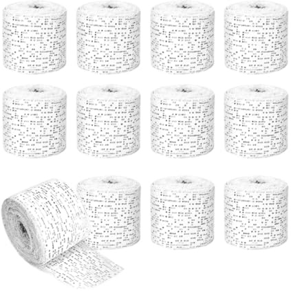 perfeclan 12 Pieces Plaster Cloth Gauze Bandages Rolls Total Length 106.30'' Soft Plaster Strips for Craft Hobby Mache Casting