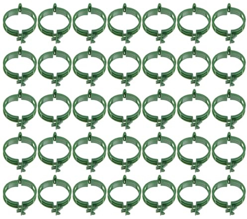 IWOWHERO 200 Stück Pflanzenclips Kunststoff Grün Pflanzensupport Klammern zur Befestigung von Rankpflanzen Tomaten Weinreben Gemüse zur Pflanzenstütze Garten
