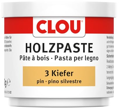 CLOU Holzpaste Kiefer – Holzkitt & Reparaturpaste für Böden & Möbel – 150 g