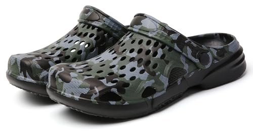 Mens Garden Clogs Mules Anti-Slip Water Shoes Breathable Sandals Outdoor Beach Shower Slippers