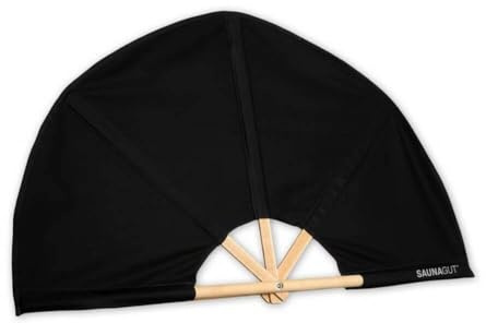 SAUNAGUT® Aufgussfächer Esche KLEIN, Farbe:Schwarz