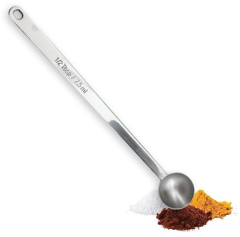 1/2 Tablespoon Long Handled Scoop, 8.625,Silver