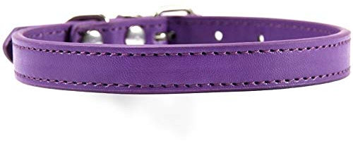 Katzenzubehör Rosa PU-Leder Sicherheitsname Personalisierte Halskette Kleine Katzenleine Katzengeschirr Katzenhalsband Strong (Color : Purple cat collar, Size : L)