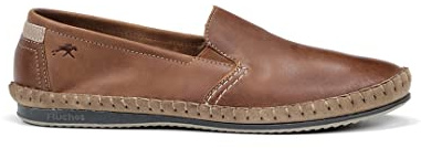 Fluchos | Mocasines | 8264 Surf Luxe Cuero Taupe Piedra | Zapato de Piel de Vacuno de Primera Calidad | Cierre Elasticos | Piso Goma (39)